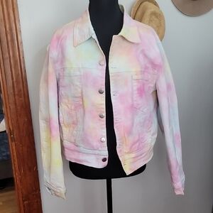 Local Heroes Pastel Tie-Dye Women's Jean Jacket